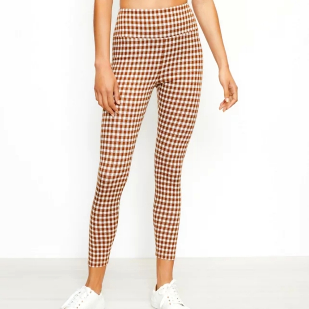 🏁 Like New - LOFT | Lou & Grey Gingham High Rise Ponte Pocket Legging | Size XL